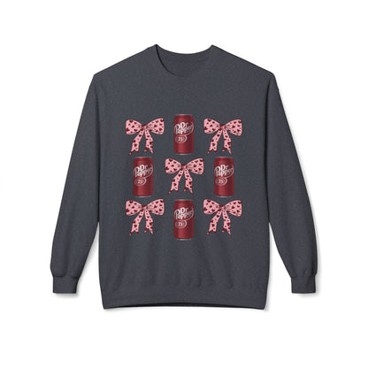 Dr Pepper Can & Pink Bow Crewneck Sweatshirt