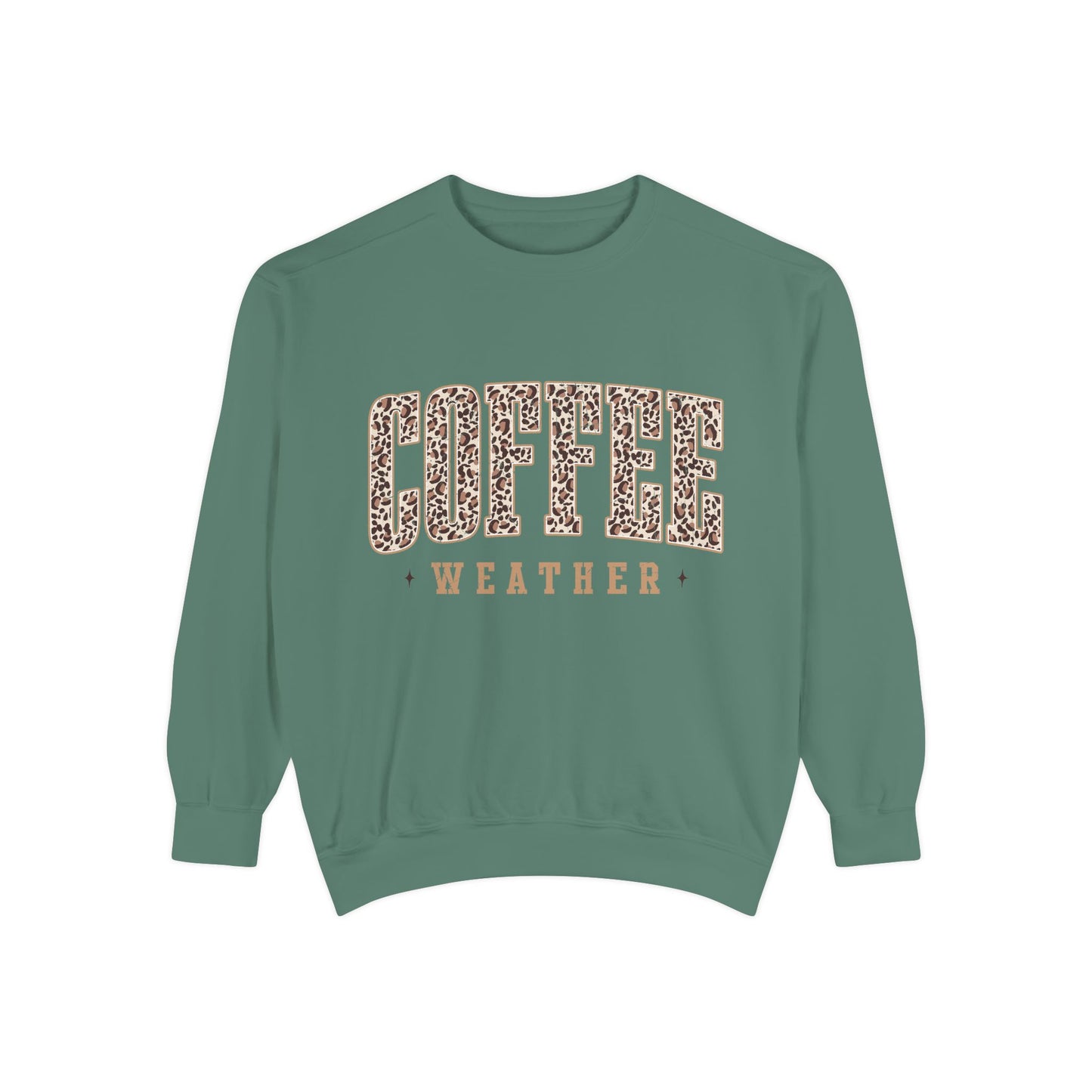 Coffee Weather Sweatshirt — Leopard Print "COFFEE" Cozy Pullover