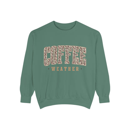 Coffee Weather Sweatshirt — Leopard Print "COFFEE" Cozy Pullover