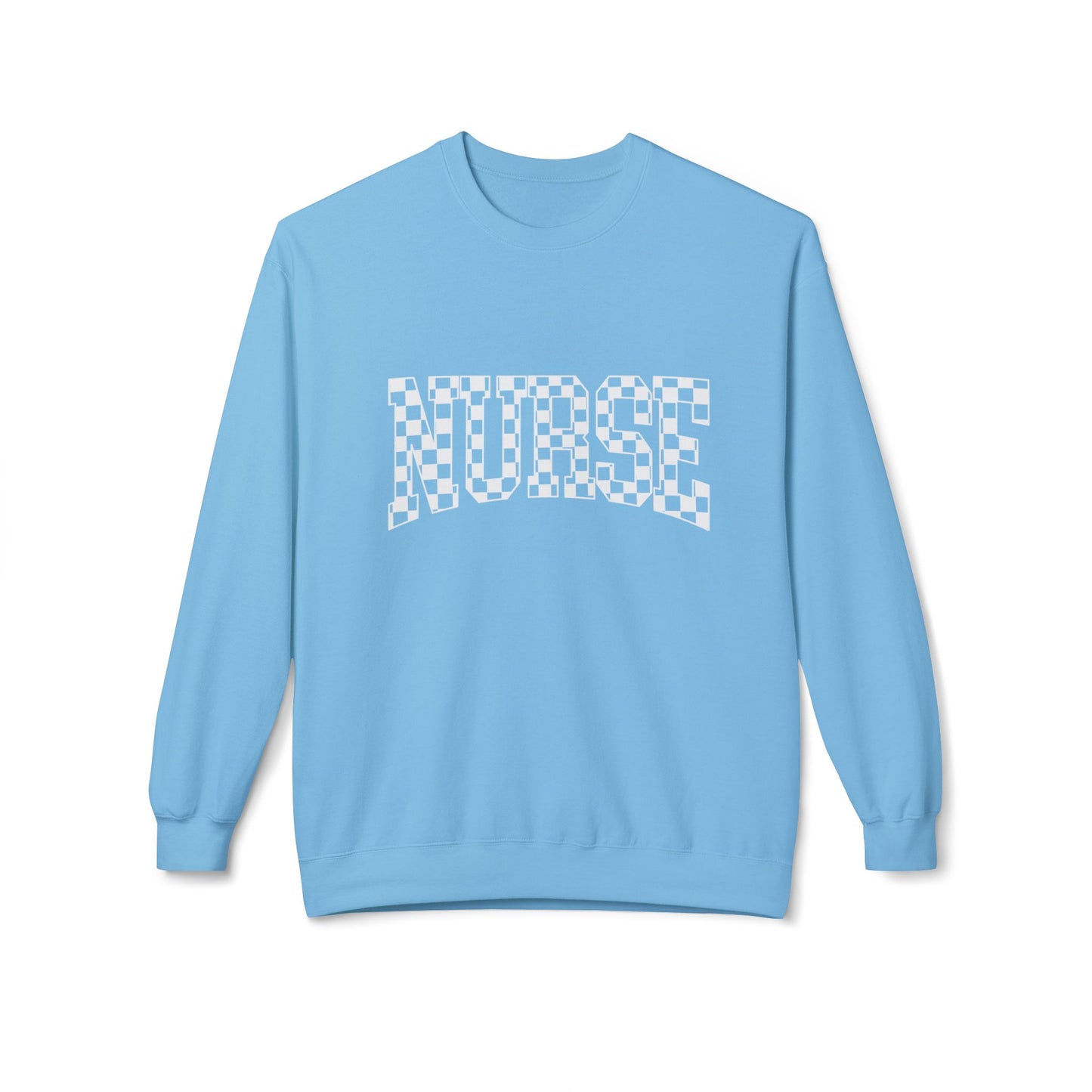Crewneck Sweatshirt — Subtle Text Minimalist White Fleece